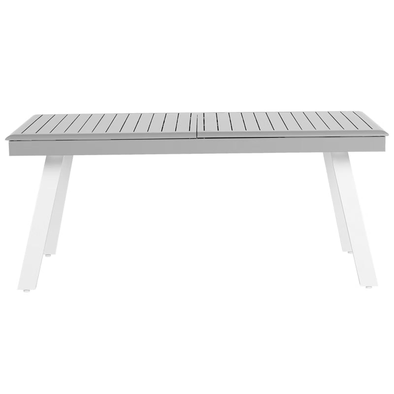 Havebord Udtrækkeligt 175-255x100 cm Lysegrå Aluminium