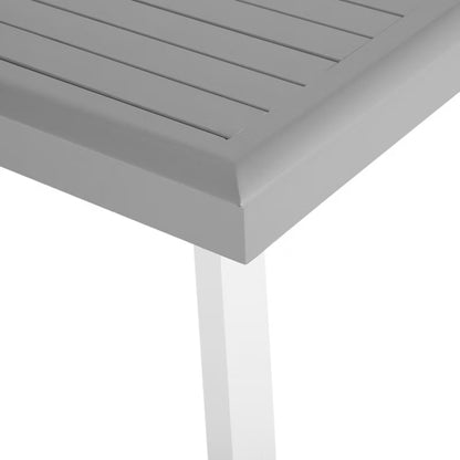 Havebord Udtrækkeligt 175-255x100 cm Lysegrå Aluminium