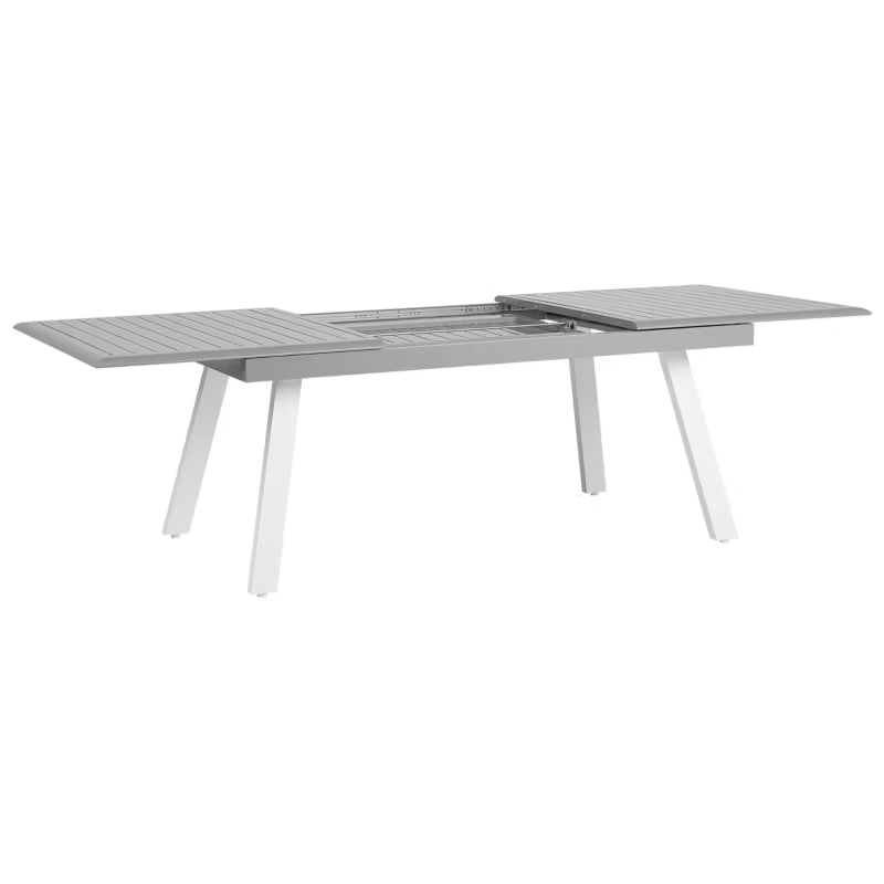 Havebord Udtrækkeligt 175-255x100 cm Lysegrå Aluminium