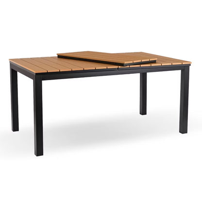Havebord Udtrækkeligt ARGOS 140-180 cm Egetræ Sort