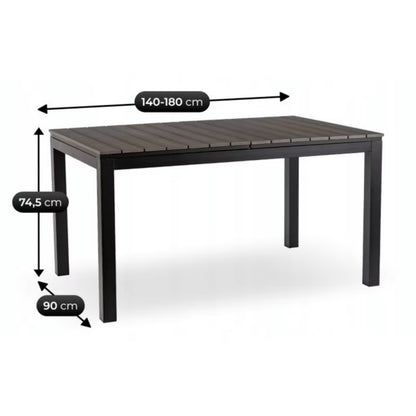 Havebord Udtrækkeligt ARGOS 140-180x90 cm