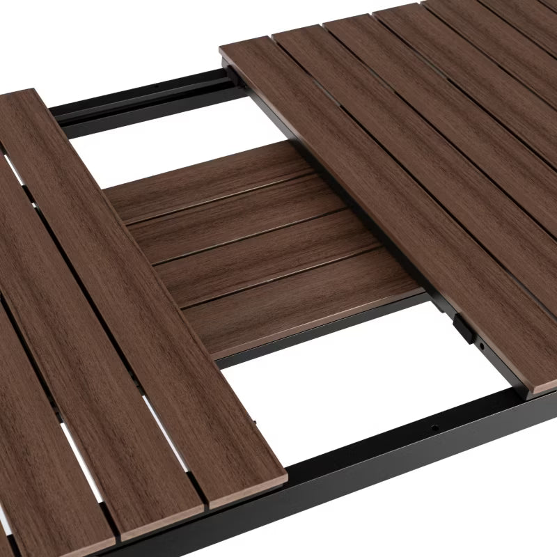 Havebord Udtrækkeligt ARGOS 140-180x90 cm Valnød Sort