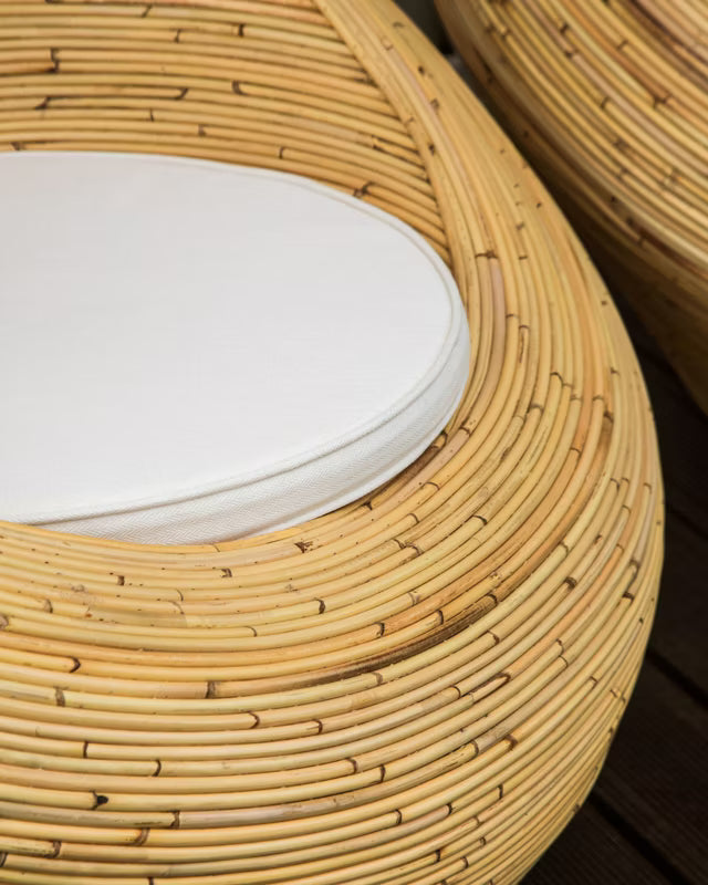 Havebordsæt Maiori Rattan 110x88 cm Natur 2 Stk. 4255664882196