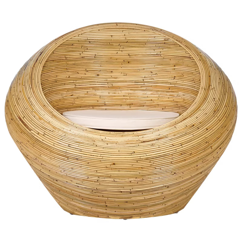 Havebordsæt Maiori Rattan 110x88 cm Natur 2 Stk. 4255664882196