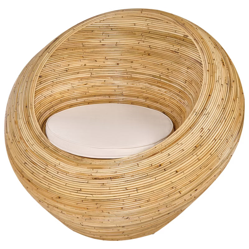 Havebordsæt Maiori Rattan 110x88 cm Natur 2 Stk. 4255664882196