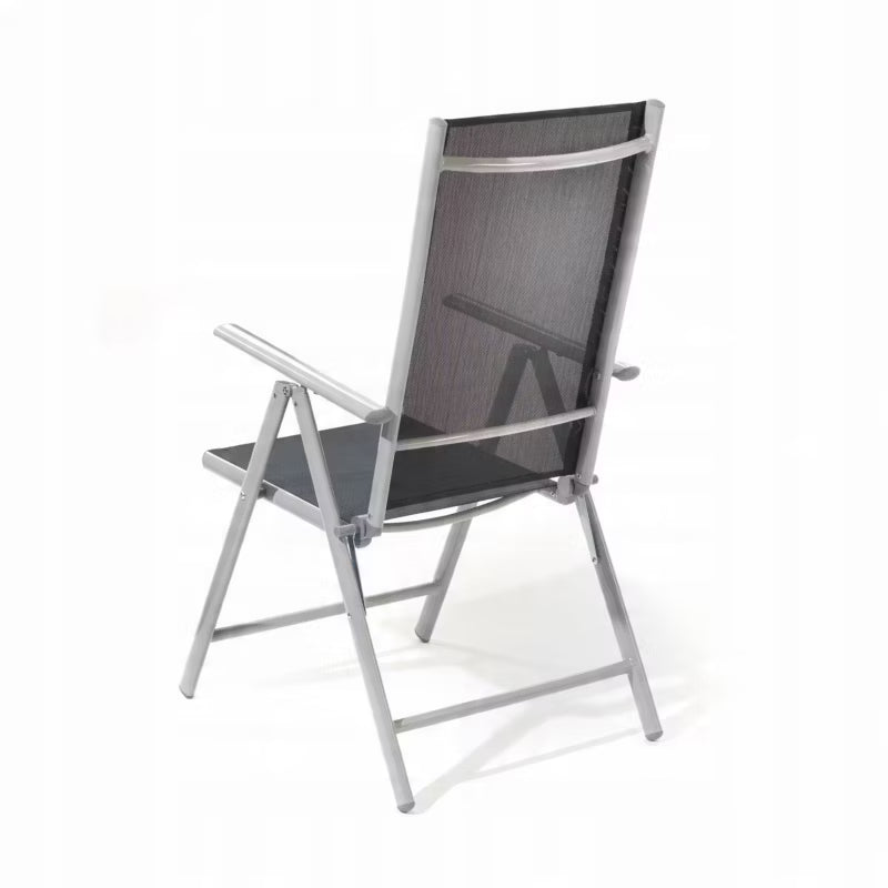 Havebordsstol 56x69x105 cm Grå Justerbar