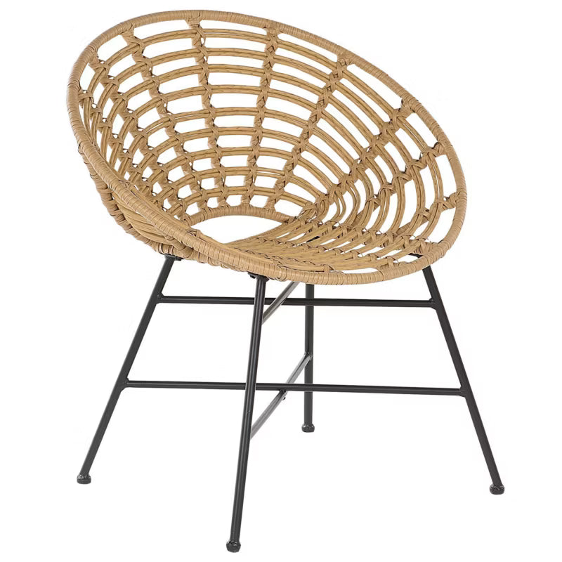 Havebordsstol Acerra 71x48x80 cm Lysebrun 2 Stk