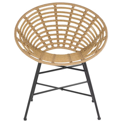 Havebordsstol Acerra 71x48x80 cm Lysebrun 2 Stk