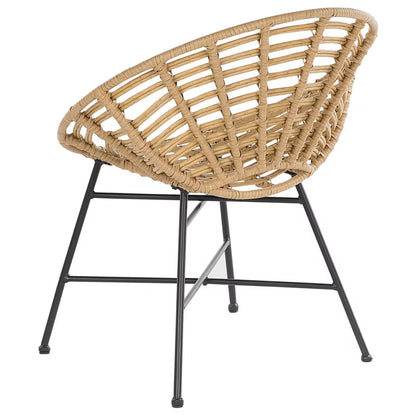 Havebordsstol Acerra 71x48x80 cm Lysebrun 2 Stk