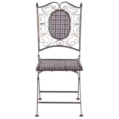 Havebordsstol Bormio 40x60 cm 2 Stk. Foldbar Sort
