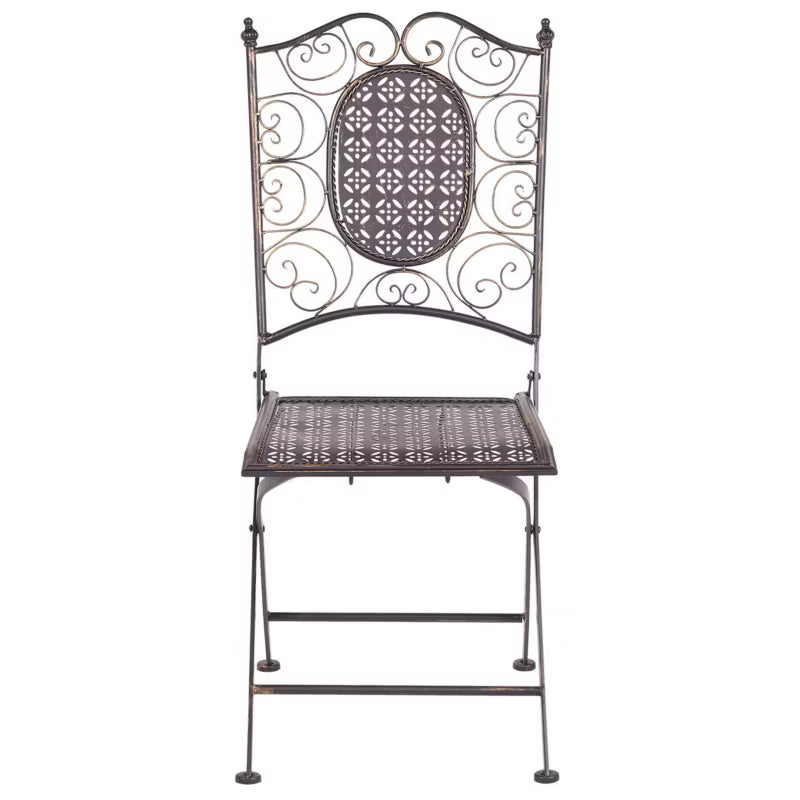 Havebordsstol Bormio 40x60 cm 2 Stk. Foldbar Sort
