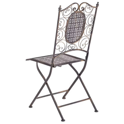 Havebordsstol Bormio 40x60 cm 2 Stk. Foldbar Sort