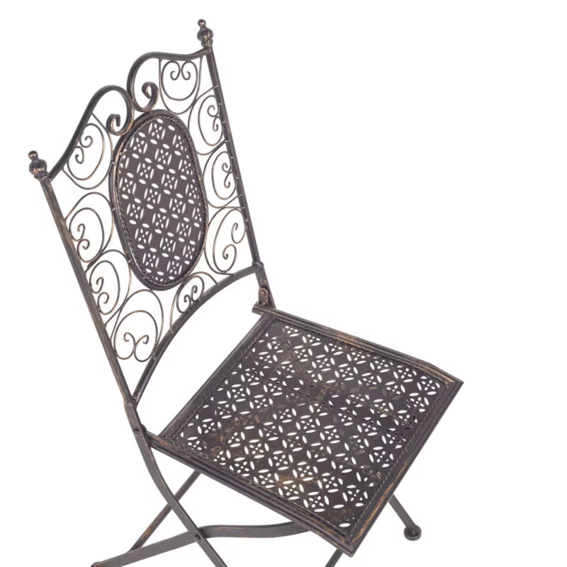 Havebordsstol Bormio 40x60 cm 2 Stk. Foldbar Sort