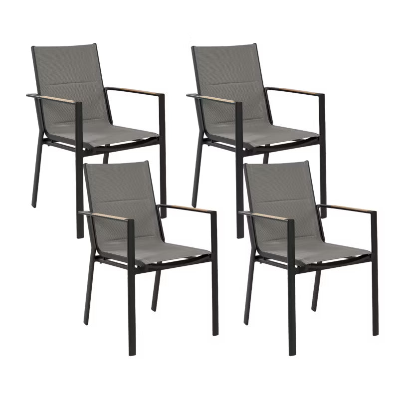Havebordsstol Busseto Sort Metal