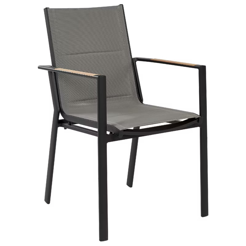Havebordsstol Busseto Sort Metal