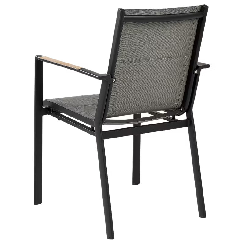 Havebordsstol Busseto Sort Metal