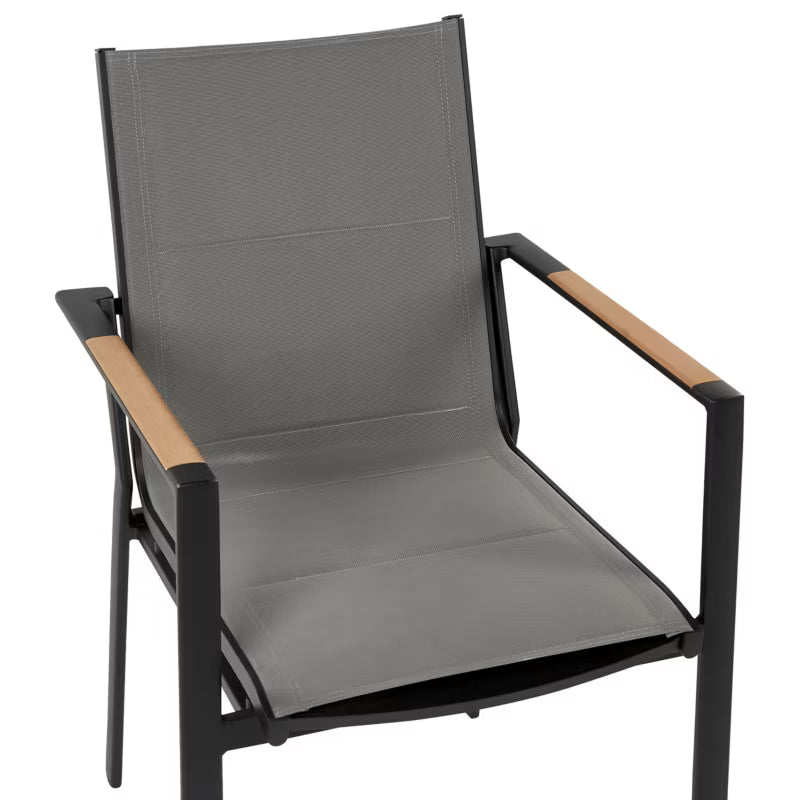 Havebordsstol Busseto Sort Metal