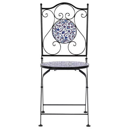 Havebordsstol Camprena 40x45x90 cm Sort Metal 2 Stk