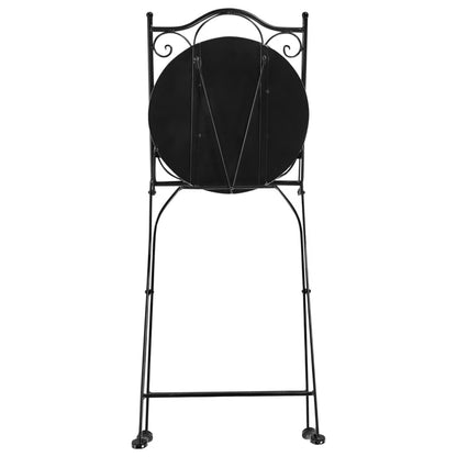 Havebordsstol Camprena 40x45x90 cm Sort Metal 2 Stk