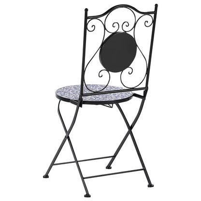Havebordsstol Camprena 40x45x90 cm Sort Metal 2 Stk