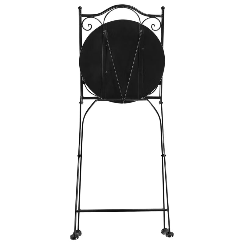 Havebordsstol Camprena 40x45x90 cm Sort Metal 2 Stk