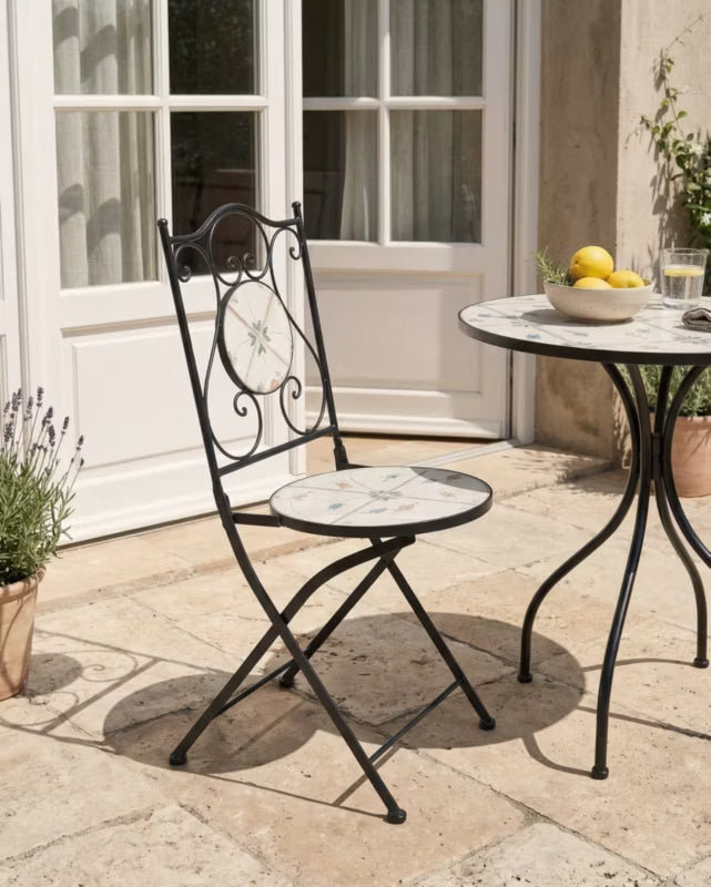 Havebordsstol Carona Skadbar 40x45x90 cm Sort 2 Stk.