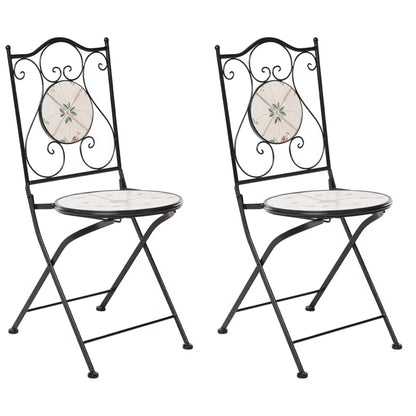 Havebordsstol Carona Skadbar 40x45x90 cm Sort 2 Stk.