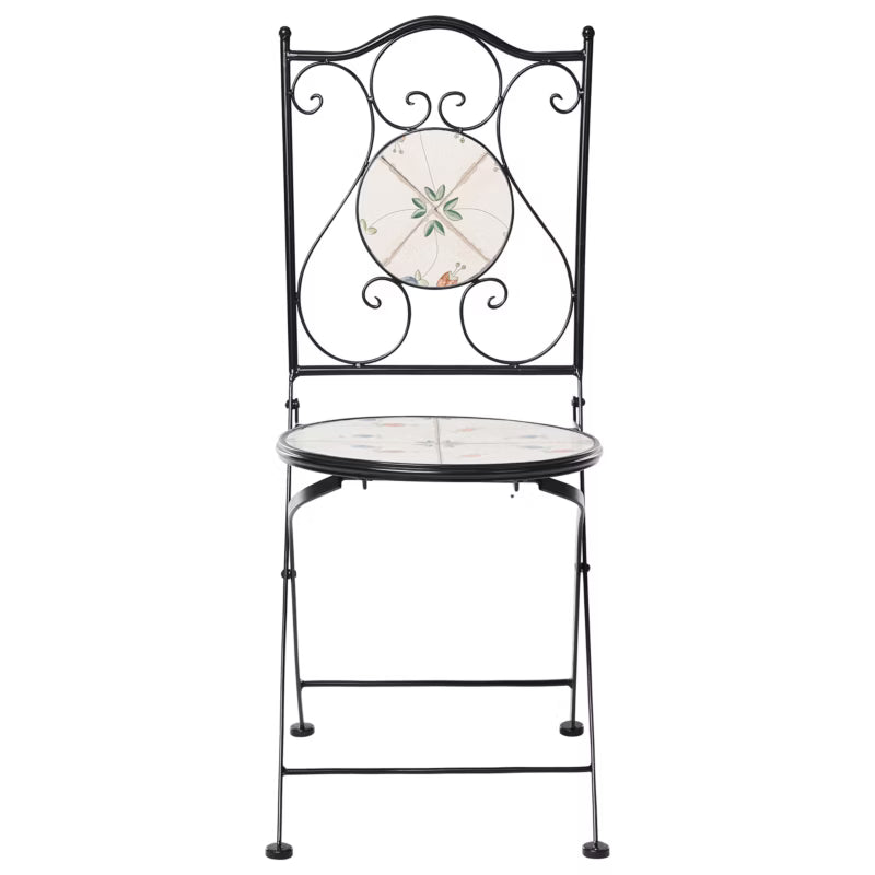 Havebordsstol Carona Skadbar 40x45x90 cm Sort 2 Stk.