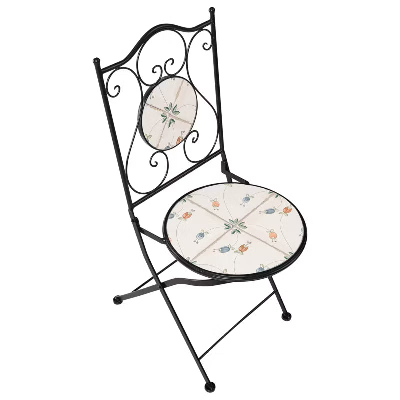 Havebordsstol Carona Skadbar 40x45x90 cm Sort 2 Stk.