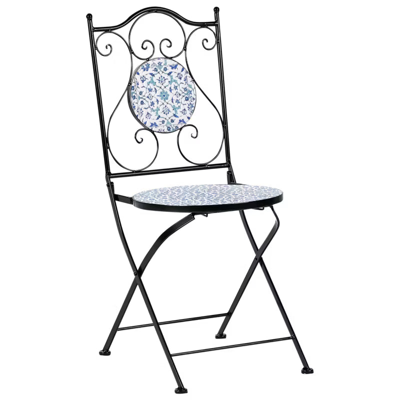 Havebordsstol Chapeco 40x45x90 cm Sort Metal 2 Stk.