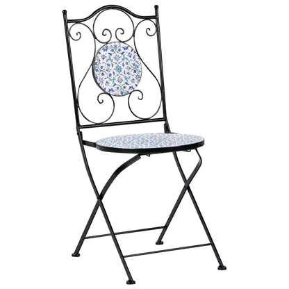 Havebordsstol Chapeco 40x45x90 cm Sort Metal 2 Stk.