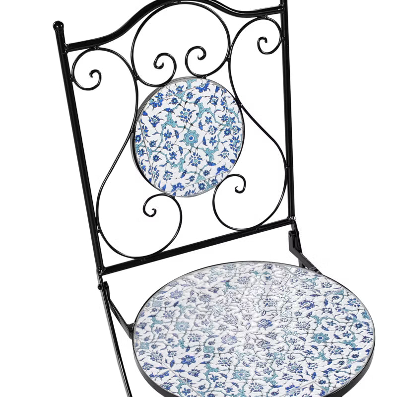 Havebordsstol Chapeco 40x45x90 cm Sort Metal 2 Stk.