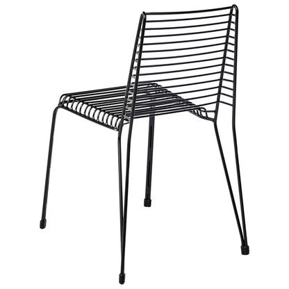 Havebordsstol Chieve 49x57 cm Sort Stål 2 Stk