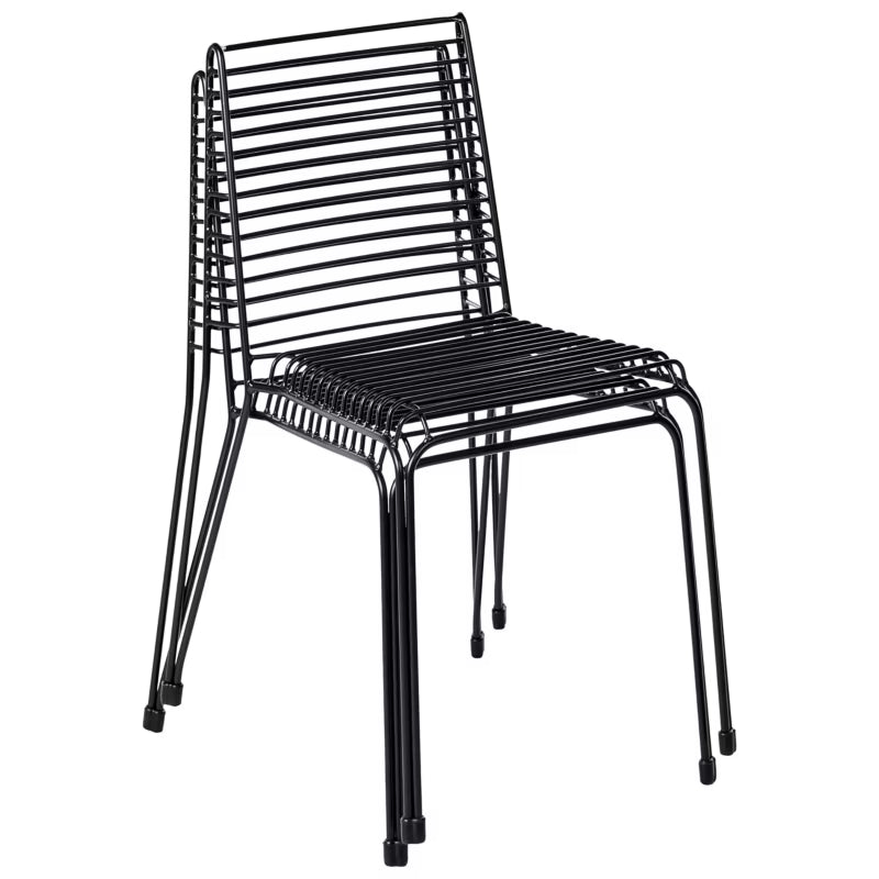 Havebordsstol Chieve 49x57 cm Sort Stål 2 Stk