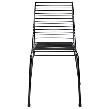 Havebordsstol Chieve 49x57 cm Sort Stål 2 Stk