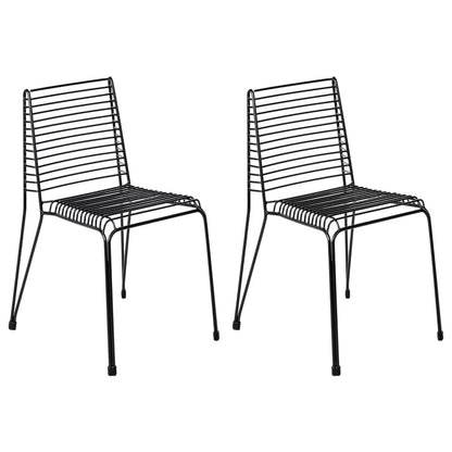 Havebordsstol Chieve 49x57 cm Sort Stål 2 Stk