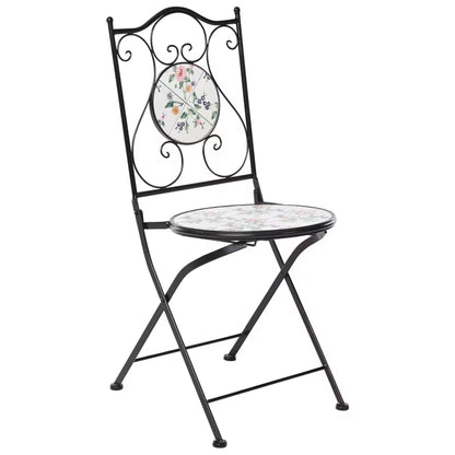 Havebordsstol Collio 40x45x90 cm Sort 2 Stk