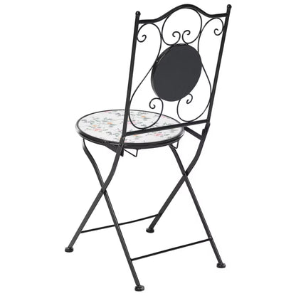 Havebordsstol Collio 40x45x90 cm Sort 2 Stk