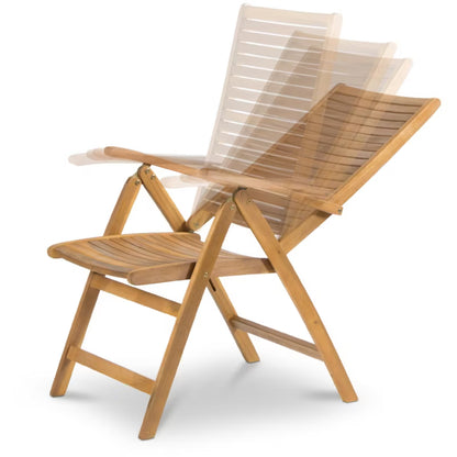 Havebordsstol FDZN 4101-T 58x74x105 cm Brun Akacietræ