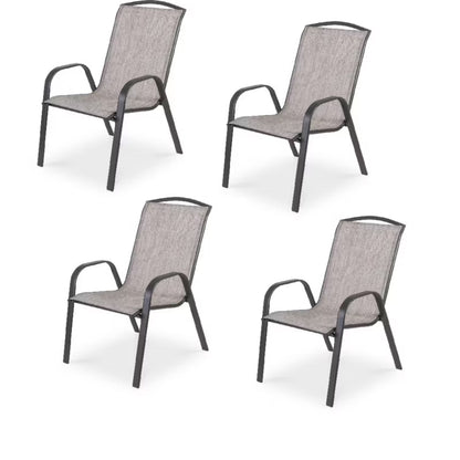 Havebordsstol FDZN 5112 4-Pak Beige Metal