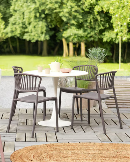 Havebordsstol Gela 4 Stk. Beige