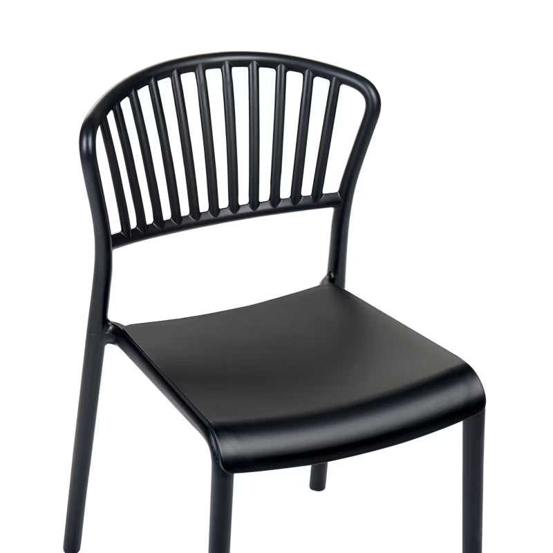 Havebordsstol Gela 45x50x78 cm Sort 4 Stk.