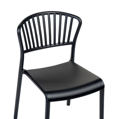 Havebordsstol Gela 45x50x78 cm Sort 4 Stk.