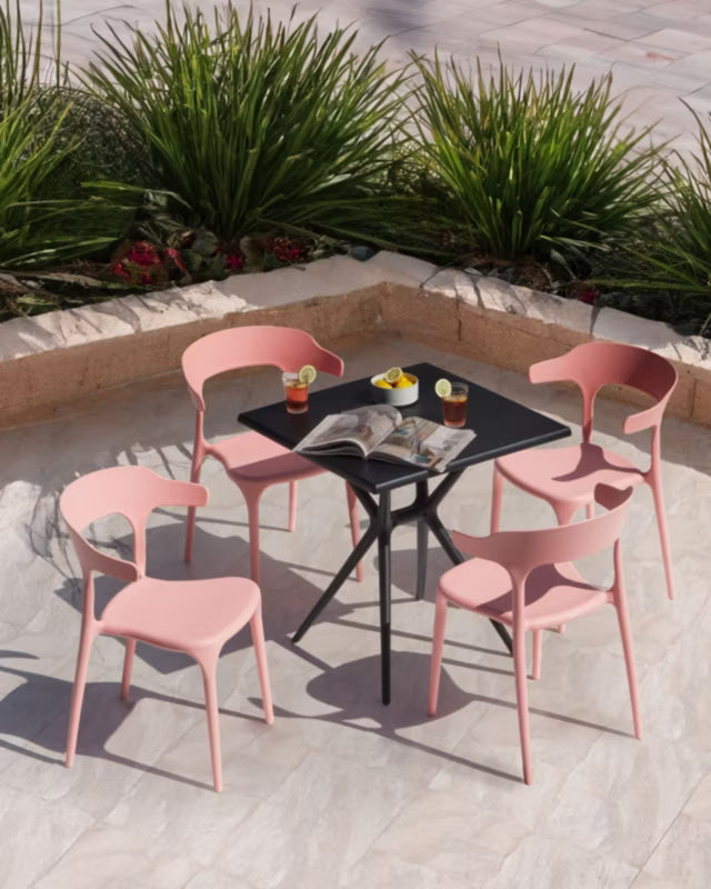 Havebordsstol Gubbio 50x49x76 cm Lyserød 4 Stk.