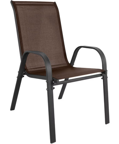 Havebordsstol Metal Brun 4 Stk