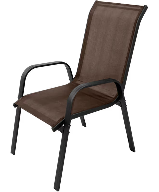 Havebordsstol Metal Brun 4 Stk