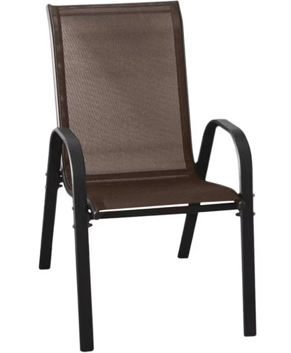Havebordsstol Metal Brun 4 Stk