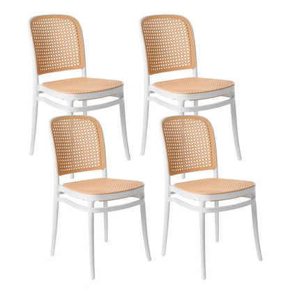 Havebordsstol Plose 4-Pak Hvid og Beige
