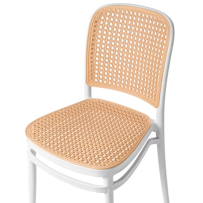 Havebordsstol Plose 4-Pak Hvid og Beige