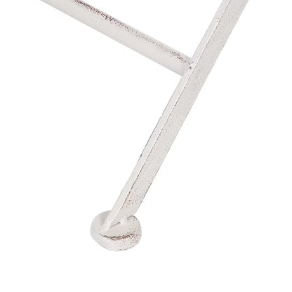 Havebordsstol Scafa 45x47x94 cm Hvid Metal 2 Stk